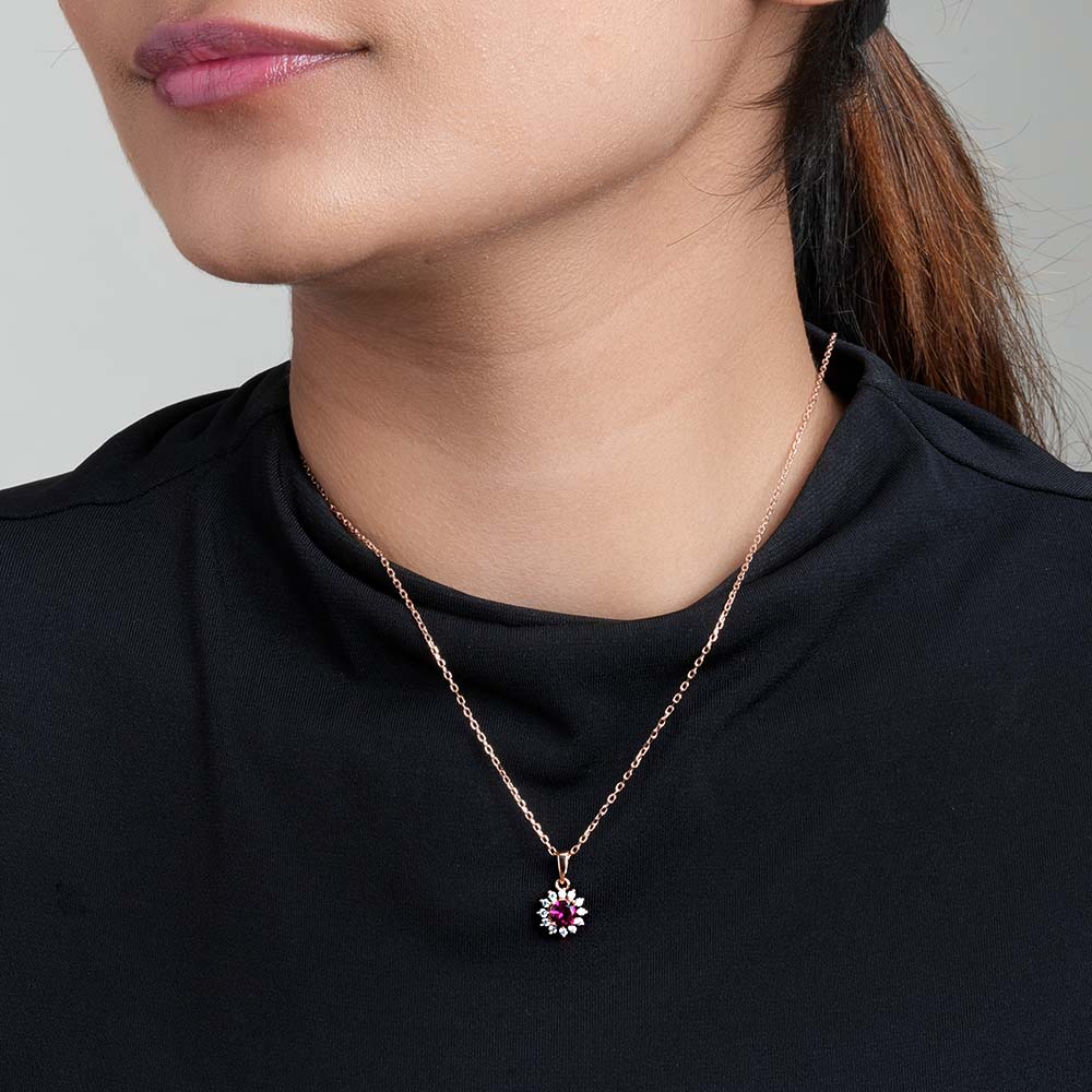 Crimson Blaze Pendant | 18K Gold Vermeil Plated