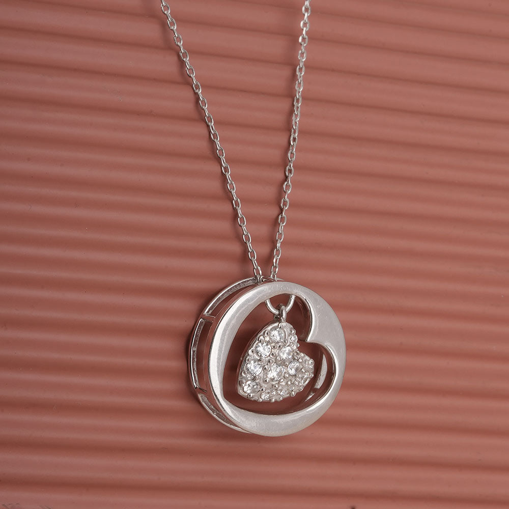 Bonded Heart Silver Pendant