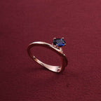 Blue Spahhire Crossover Ring | 18K Gold Vermeil Plated