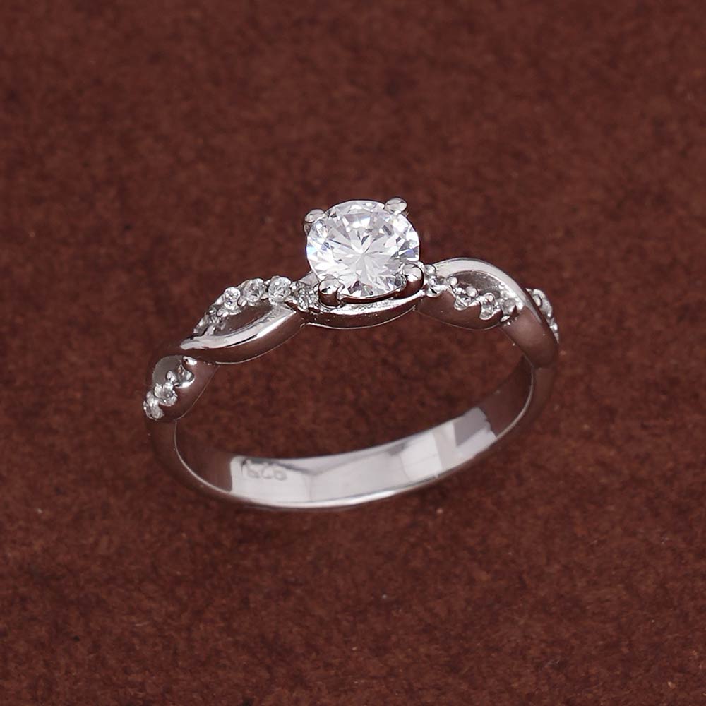 Criscross 925 Silver Love Ring