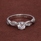 Criscross 925 Silver Love Ring