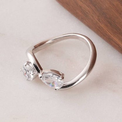 Unity Duo Silver Ring