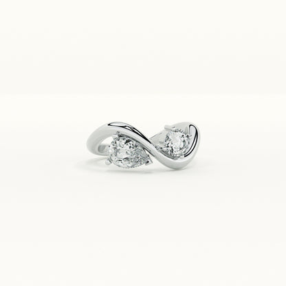 Unity Duo Silver Ring