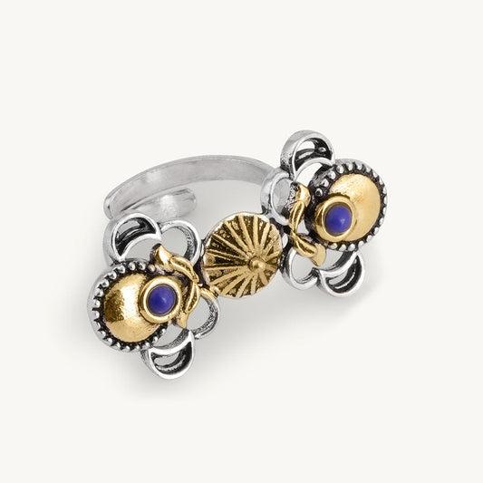 925 Sterling Silver Tomb Statement Ring