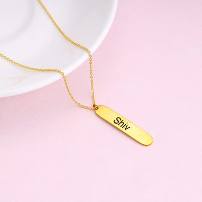 Golden Charming Double Sided Personalised Necklace