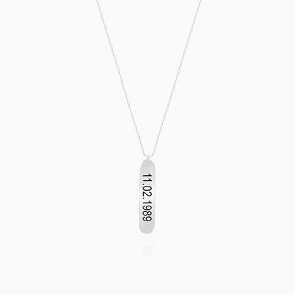 Personalised Silver Charming Two Sided Necklace