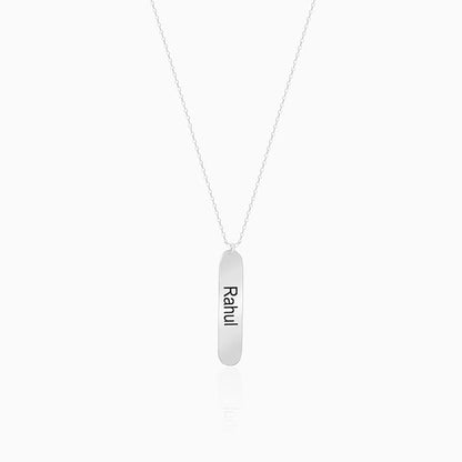 Personalised Silver Charming Two Sided Necklace