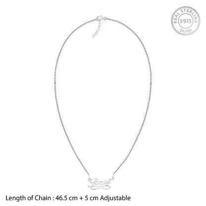 Silver Personalised Infinite Moments Necklace