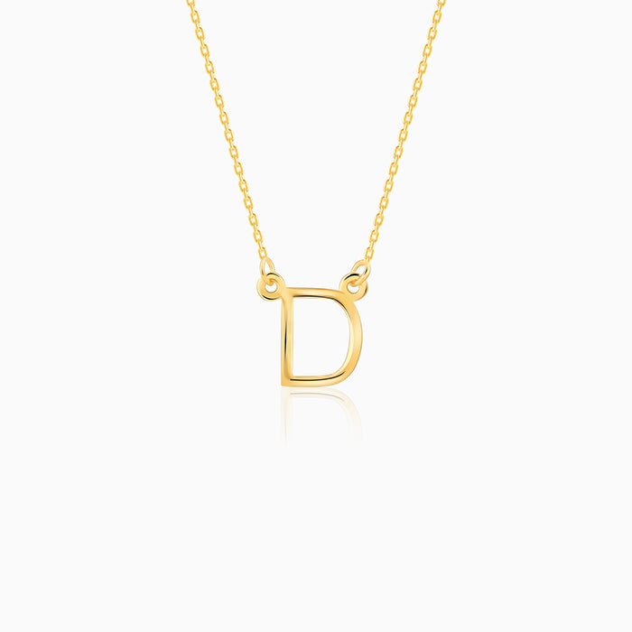 Golden Personalised Initial Necklace