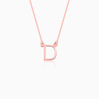 Rose Gold Personalised Initial Necklace