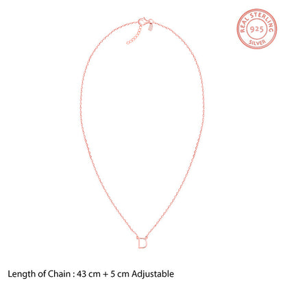 Rose Gold Personalised Initial Necklace