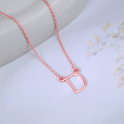 Rose Gold Personalised Initial Necklace