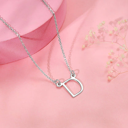 Silver Personalised Initial Necklace