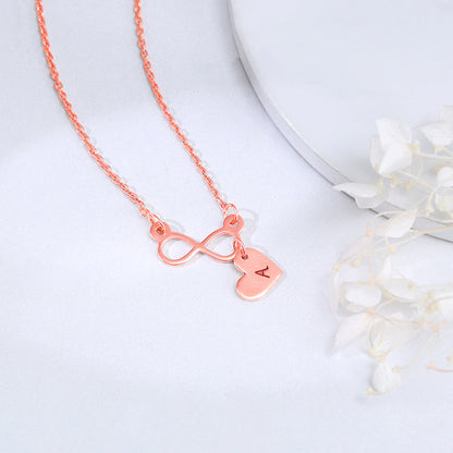 Rose Gold Personalised Endless Echo Necklace
