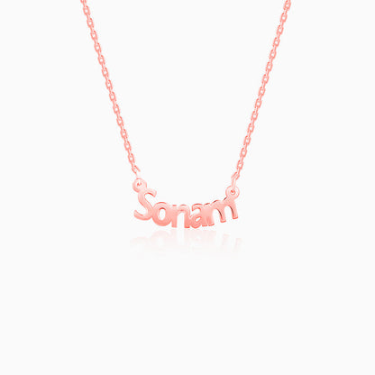 Rose Gold Personalised Name in Bold Necklace