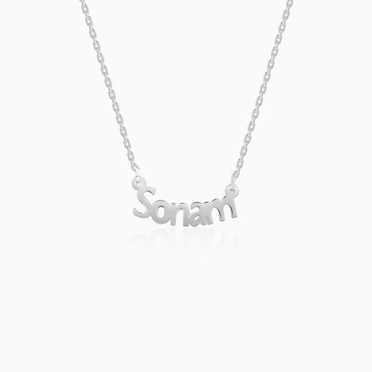 Silver Personalised Name in Bold Necklace