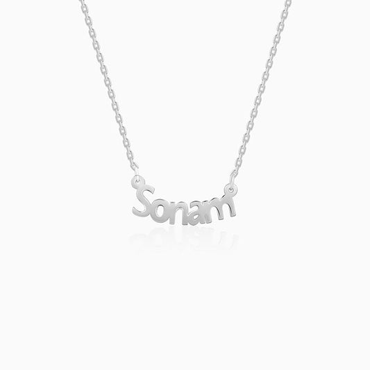 Silver Personalised Name in Bold Necklace