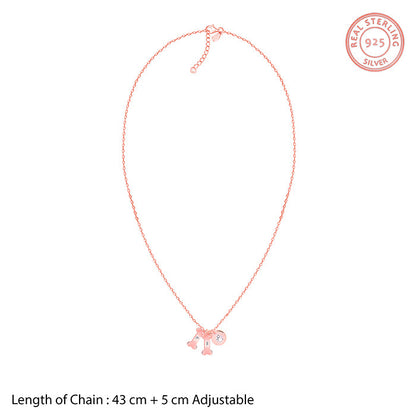 Rose Gold Personalised Pet Lover Necklace