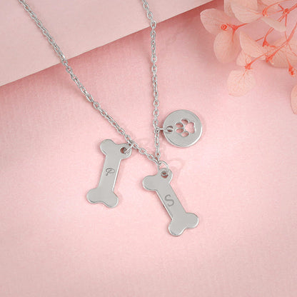 Silver Personalised Pet Lover Necklace