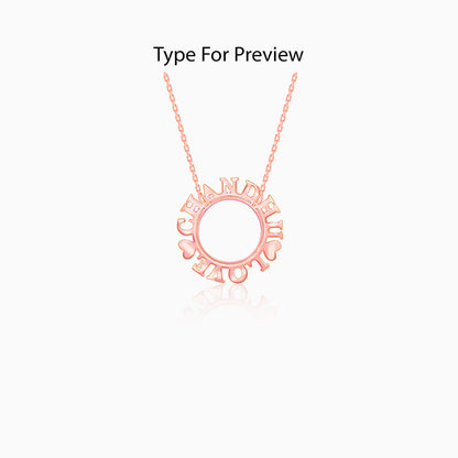 Rose Gold Personalised Round Name Necklace