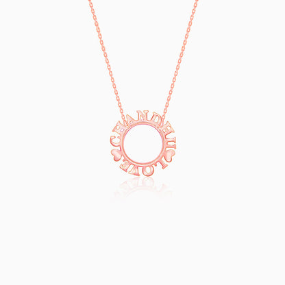 Rose Gold Personalised Round Name Necklace