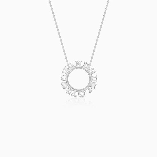 Silver Personalised Round Name Necklace