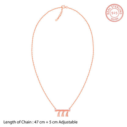 Rose Gold Personalised Triple Numeric Necklace