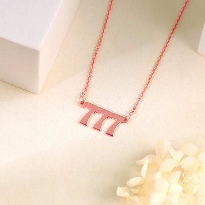 Rose Gold Personalised Triple Numeric Necklace