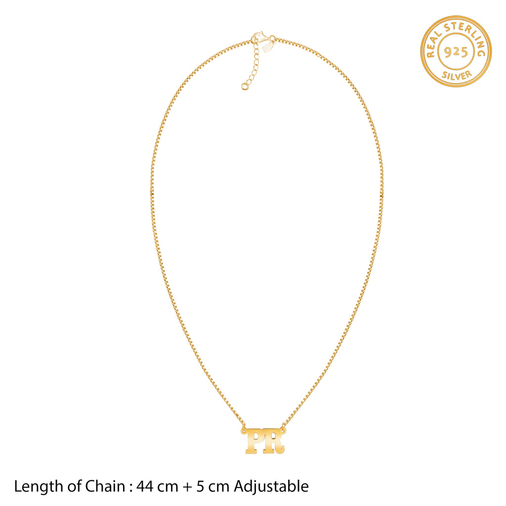 Golden Personalised Dual Initial Necklace
