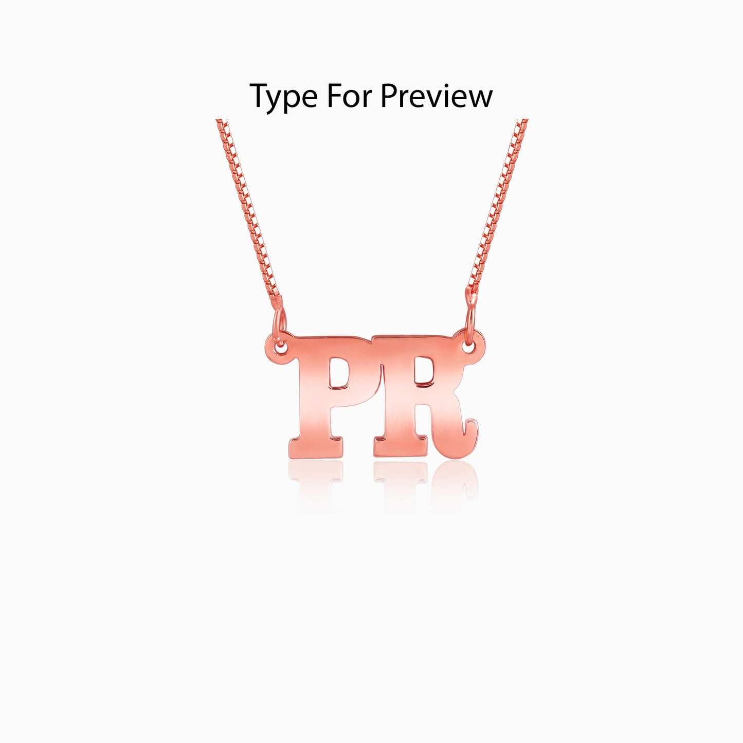 Rose Gold Personalised Dual Initial Necklace