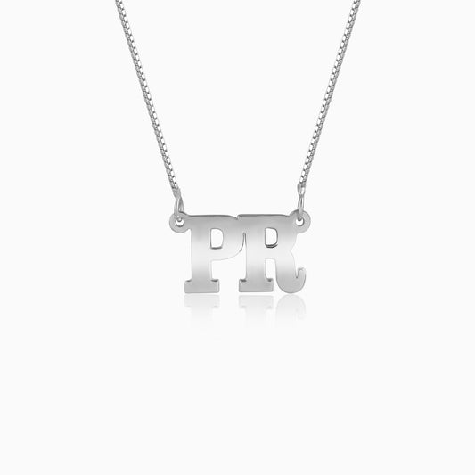 Silver Personalised Dual Initial Necklace