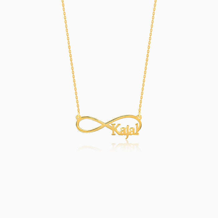 Golden Personalised Infinity Name Necklace