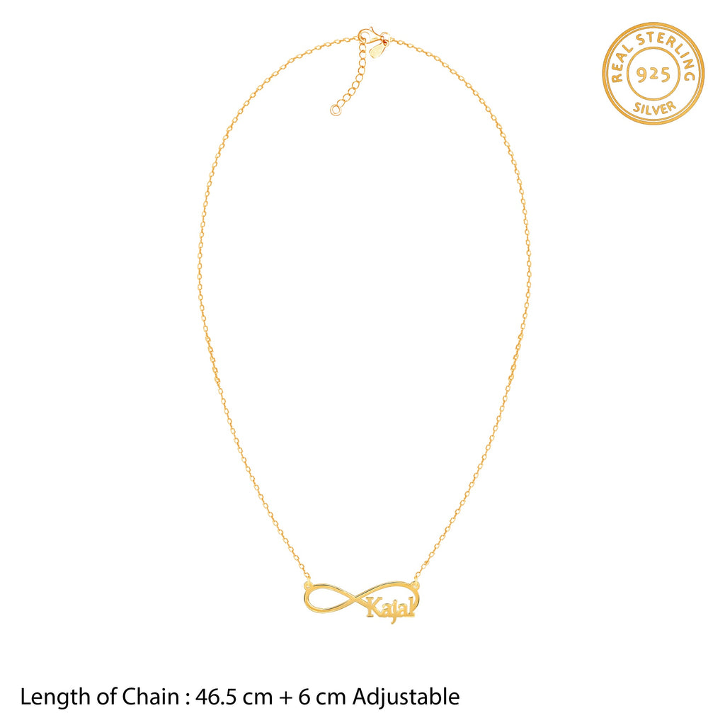 Golden Personalised Infinity Name Necklace