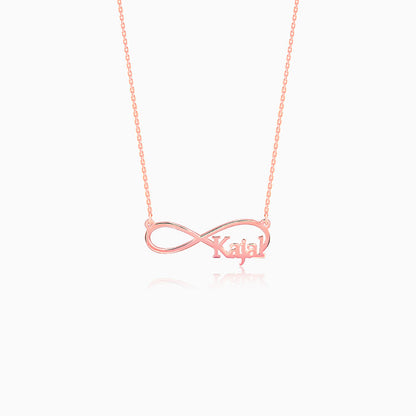 Rose Gold Personalised Infinity Name Necklace