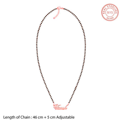 Rose Gold Personalised Name Mangalsutra