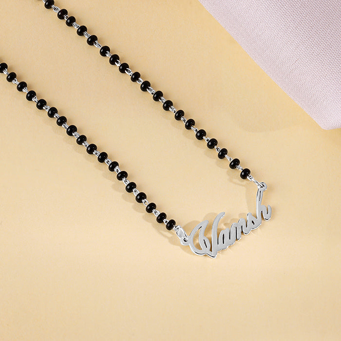 Silver Personalised Name Mangalsutra