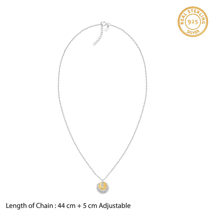 Dual Tone Golden Personalised Layered Coins Name Necklace