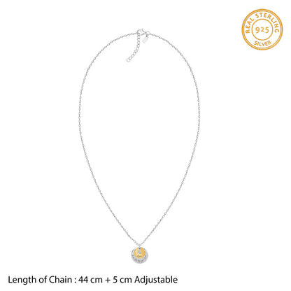 Dual Tone Golden Personalised Layered Coins Name Necklace