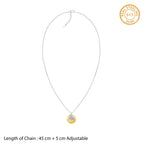 Dual Tone Golden Personalised Heart Message Necklace