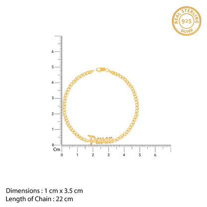 Golden Personalised Timeless Classic Bracelet For Him