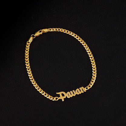 Golden Personalised Timeless Classic Bracelet For Him