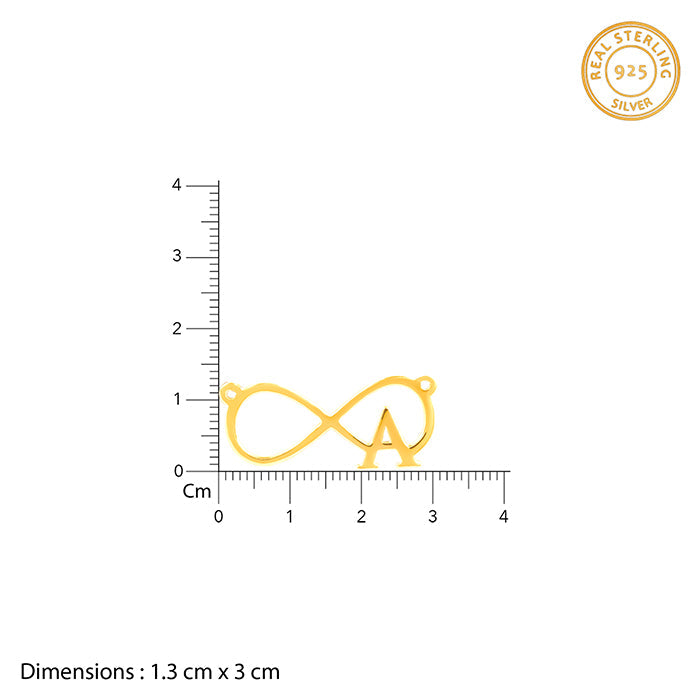 Golden Personalised Infinity Initial Necklace