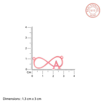 Rose Gold Personalised Infinity Initial Necklace