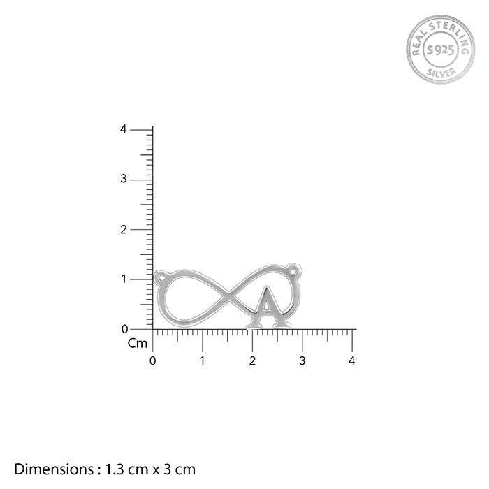 Silver Personalised Infinity Initial Necklace