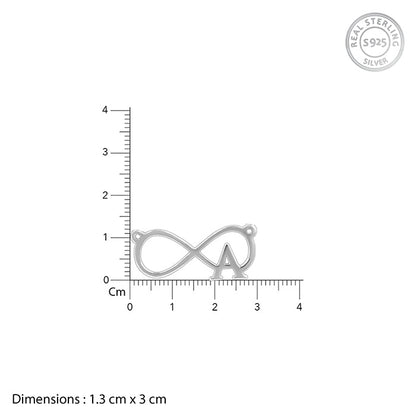 Silver Personalised Infinity Initial Necklace