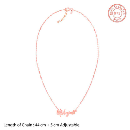Rose Gold Personalised Serendipity Clover Necklace