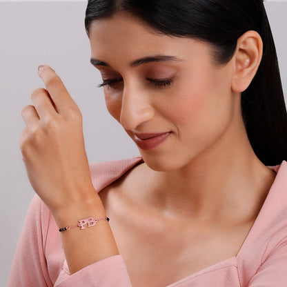 Rose Gold Signature Initial Mangalsutra Bracelet