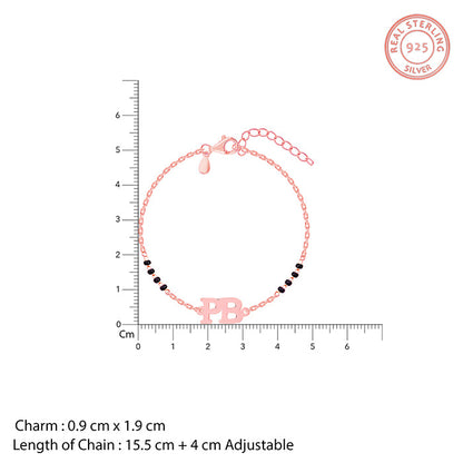 Rose Gold Signature Initial Mangalsutra Bracelet
