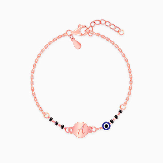 Rose Gold Personalised Nazariya Kids Bracelet (2 - 8 Years)