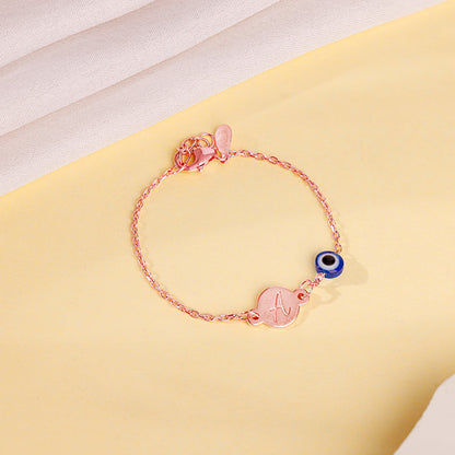 Rose Gold Personalised Envy Gaze Kids Bracelet (0 - 2 Years)